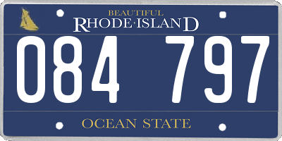 RI license plate 084797