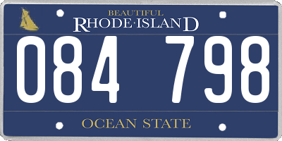 RI license plate 084798