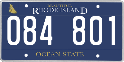 RI license plate 084801