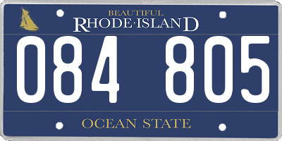 RI license plate 084805