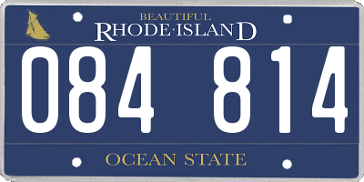 RI license plate 084814