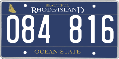 RI license plate 084816