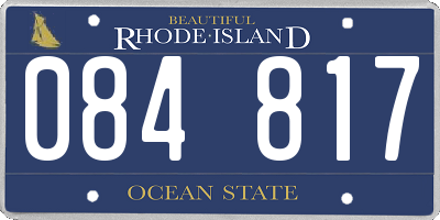 RI license plate 084817