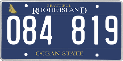 RI license plate 084819