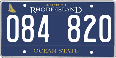 RI license plate 084820