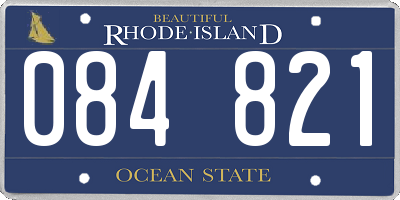RI license plate 084821