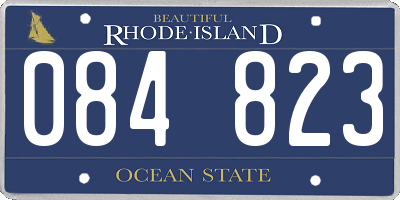 RI license plate 084823