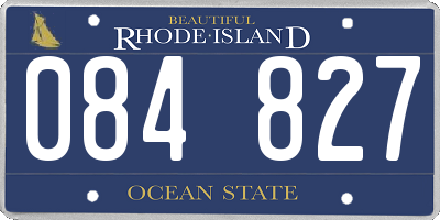RI license plate 084827
