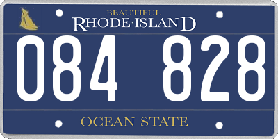 RI license plate 084828