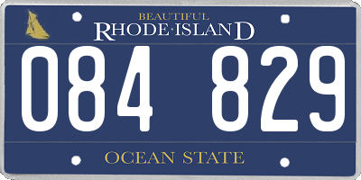 RI license plate 084829