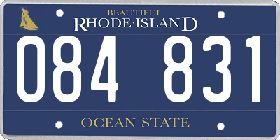 RI license plate 084831