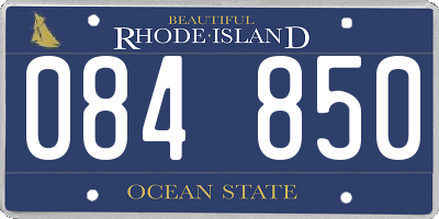 RI license plate 084850