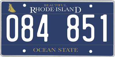 RI license plate 084851
