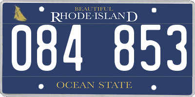 RI license plate 084853