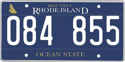 RI license plate 084855