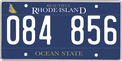 RI license plate 084856