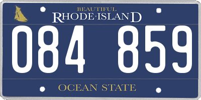 RI license plate 084859