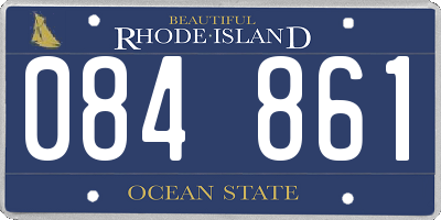 RI license plate 084861