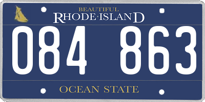 RI license plate 084863