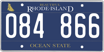 RI license plate 084866