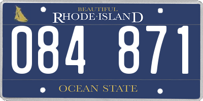 RI license plate 084871