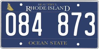 RI license plate 084873