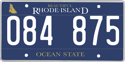 RI license plate 084875