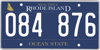 RI license plate 084876