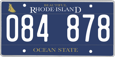 RI license plate 084878