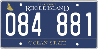 RI license plate 084881