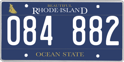 RI license plate 084882
