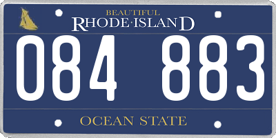 RI license plate 084883