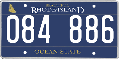 RI license plate 084886