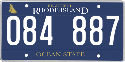 RI license plate 084887