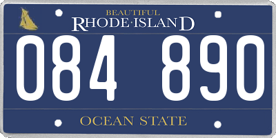 RI license plate 084890