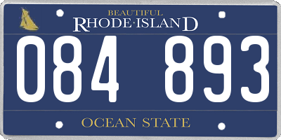 RI license plate 084893