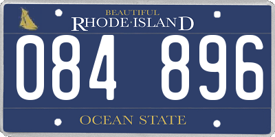 RI license plate 084896