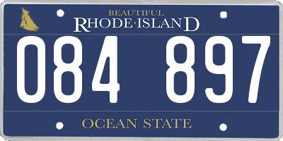 RI license plate 084897