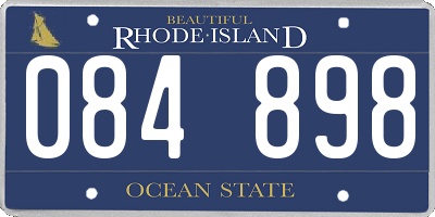 RI license plate 084898
