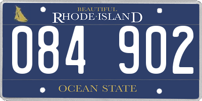 RI license plate 084902
