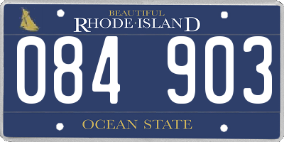 RI license plate 084903