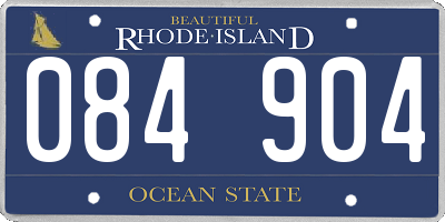 RI license plate 084904