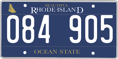 RI license plate 084905