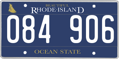 RI license plate 084906