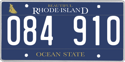 RI license plate 084910