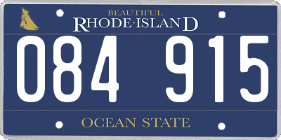RI license plate 084915