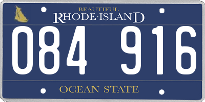 RI license plate 084916