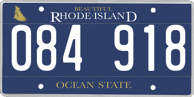 RI license plate 084918