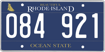 RI license plate 084921