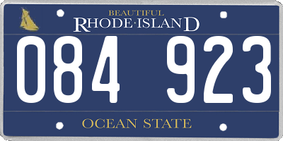 RI license plate 084923